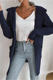 DAILY SOLID HOODIE CARDIGAN WITH POCKETS - Doublju