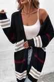 LONG SLEEVE COLORING LONG SWEATER CARDIGAN - Doublju