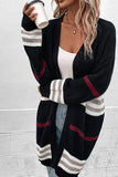 LONG SLEEVE COLORING LONG SWEATER CARDIGAN - Doublju