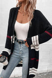 LONG SLEEVE COLORING LONG SWEATER CARDIGAN - Doublju