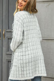 DISTRESSED PLAID PATTERN CARDIGAN FOR WOMEN - Doublju
