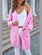 Women’s Ribbed Open Front Cardigan with Pockets | Casual Knitwear