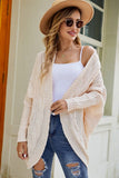 WOMEN CHUNKY KNITTED SOLID FALL WINTER CARDIGAN