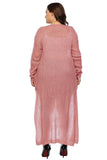 WOMEN PLUS SIZE OPEN FRONT LONG LENGTH CARDIGAN