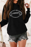 GAME DAY PRINTING LONG SLEEVE HOODIE PULLOVER
