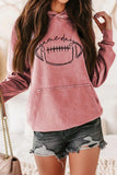 GAME DAY PRINTING LONG SLEEVE HOODIE PULLOVER