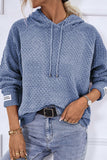 WOMEN FISHERMAN KNITTED HOODIE PULLOVER