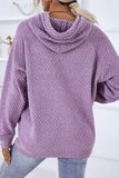 WOMEN FISHERMAN KNITTED HOODIE PULLOVER