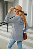 WOMEN TWIST STITCHED DRAWSTRING FALL HOODIE