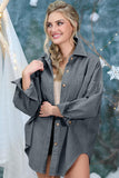 LOOSE FIT CORDUROY SHIRTS JACKET SHACKET - Doublju