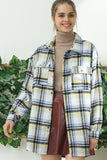 FLANNEL PLAID JACKET SHACKET WITHOUT SIDE POCKET - Doublju