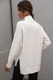 TURTLE NECK SOLID DAILY SWEATER TOP - Doublju