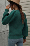 LOOSE FIT LEG OF MUTTON SLEEVE KNIT WARM SWEATER - Doublju