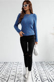 LEG OF MUTTON SLEEVE KNIT SWEATER - Doublju