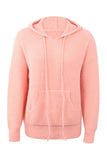 CABLE KNIT HOODED KNIT SWEATER TOP - Doublju