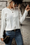 CABLE KNIT DAILY COZY SWEATER - Doublju