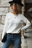 CABLE KNIT DAILY COZY SWEATER - Doublju