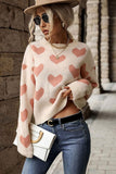 HEART PRINTING WARM CUTE SWEATER - Doublju