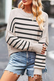 WOMEN OVERSIZED SHORT HEM CREW NECK JUMPER TOP - Doublju