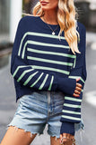 WOMEN OVERSIZED SHORT HEM CREW NECK JUMPER TOP - Doublju