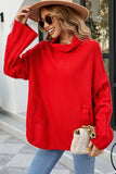 WOMENS LOOSE OVERSIZE HIGH NECK SWEATER