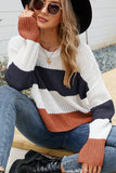 WOMEN CROCHET FISHERMAN KNITTED LOOSE SWEATER