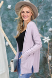LOOSE FIT WITH POCKET SWEATER CARDIGAN - Doublju