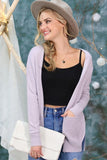 LOOSE FIT WITH POCKET SWEATER CARDIGAN - Doublju