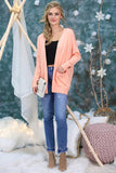 LOOSE FIT WITH POCKET SWEATER CARDIGAN - Doublju