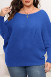 WOMEN PLUS SIZE LOOSE FIT OVERSIZED KNIT SWEATER