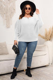 WOMEN PLUS SIZE LOOSE FIT OVERSIZED KNIT SWEATER