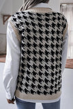 WOMEN RIBBED PATTERN SWEAT VEST - Doublju