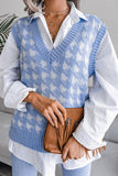 WOMEN RIBBED PATTERN SWEAT VEST - Doublju