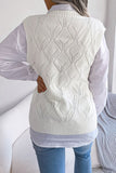 WOMEN PUNCHING KNITTED LOOSE FIT SWEAT VEST