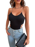 WOMEN SEXY STRAP RULL UP WAIST BODYSUIT - Doublju
