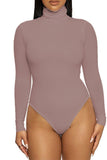 WOMEN HIGH NECK LONG SLEEVE FALL BODYSUIT