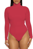 WOMEN HIGH NECK LONG SLEEVE FALL BODYSUIT