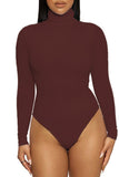 WOMEN HIGH NECK LONG SLEEVE FALL BODYSUIT