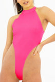 WOMEN HIGH HALTER NECK BODYSUIT