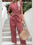 WOMEN CASUAL SOLID JUMPSUIT - Doublju