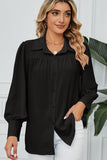 BUTTON DOWN LONG SLEEVE CHIFFON BLOUSE SHIRTS - Doublju