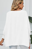 SEVEN QUARTER SLEEVE LOOSE SHIFFON BLOUSE - Doublju