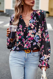 WOMEN LIGHTWEIGHT LANTERN SLEEVE BUTTON BLOUSE