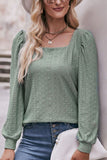 WOMEN U NECK EYELET FITTED CUFF TEE