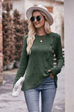 ROUND NECK BUTTON FITTING CORDUROY PULLOVER