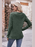 ROUND NECK BUTTON FITTING CORDUROY PULLOVER