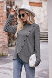 ROUND NECK BUTTON FITTING CORDUROY PULLOVER