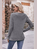 ROUND NECK BUTTON FITTING CORDUROY PULLOVER