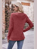 ROUND NECK BUTTON FITTING CORDUROY PULLOVER