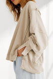 WOMEN OVERSIZED LOOSE FIT LONG SLEEVE JUMPER TOP